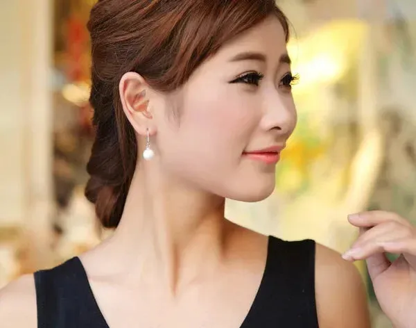 925 Sterling Silver Pearl Drop Earrings