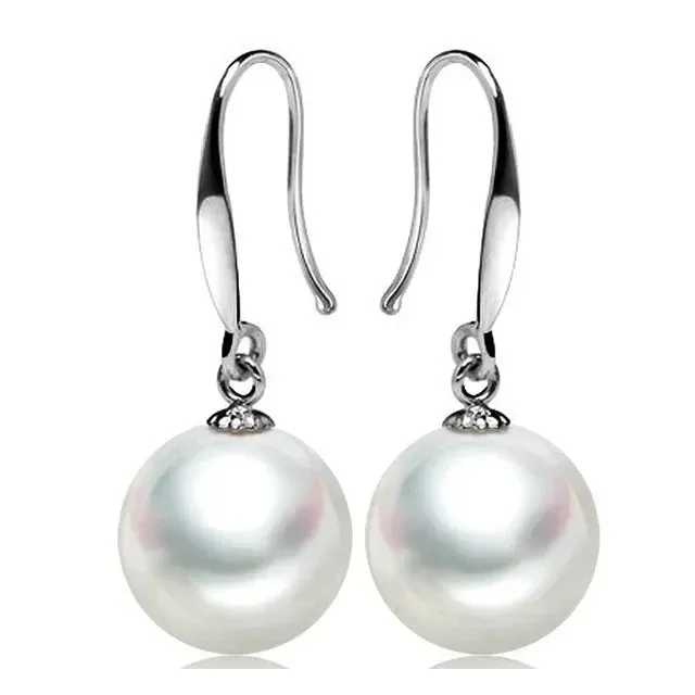 925 Sterling Silver Pearl Drop Earrings
