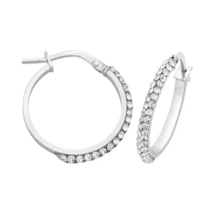 9ct White Gold Hoop Earrings