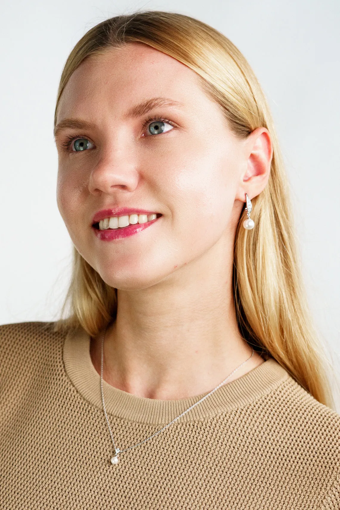 ADAGIO SERENE SHINE PEARL EARRINGS SILVER