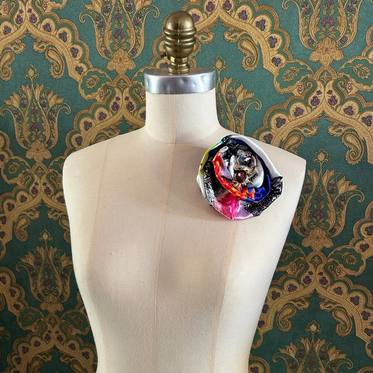 AGWA x ACID.FLWRS x Broochella Fiore d'Art with Vintage Brooch - M