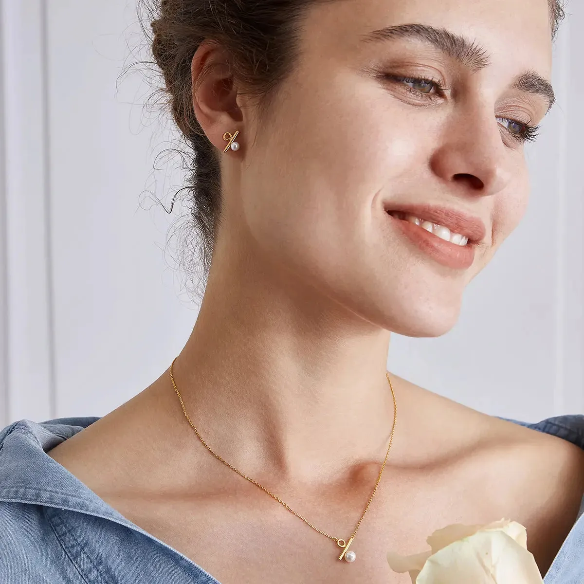 Akoya Saltwater Pearl Earrings 18k Gold Percentage Earrings