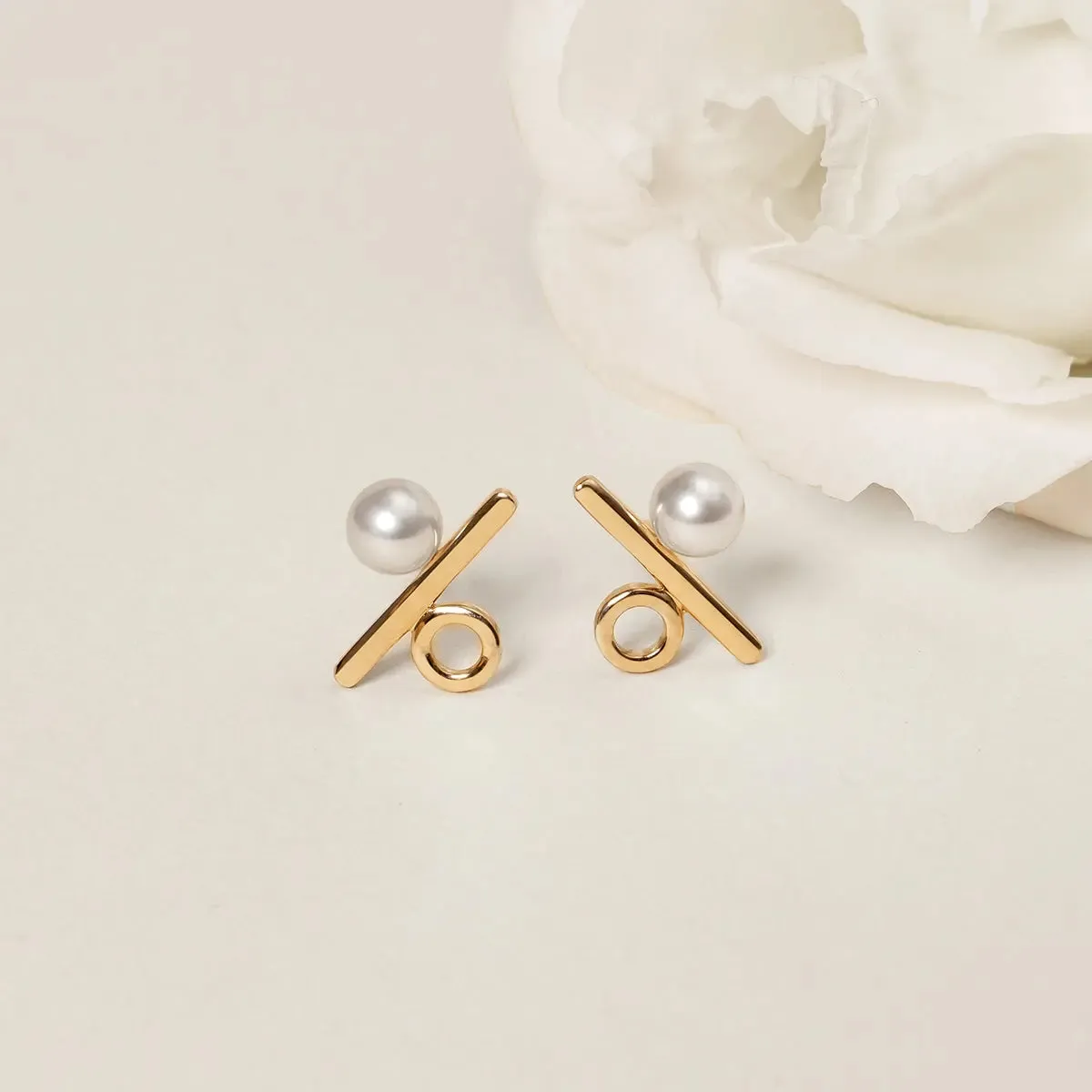 Akoya Saltwater Pearl Earrings 18k Gold Percentage Earrings