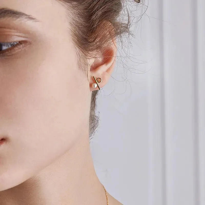 Akoya Saltwater Pearl Earrings 18k Gold Percentage Earrings