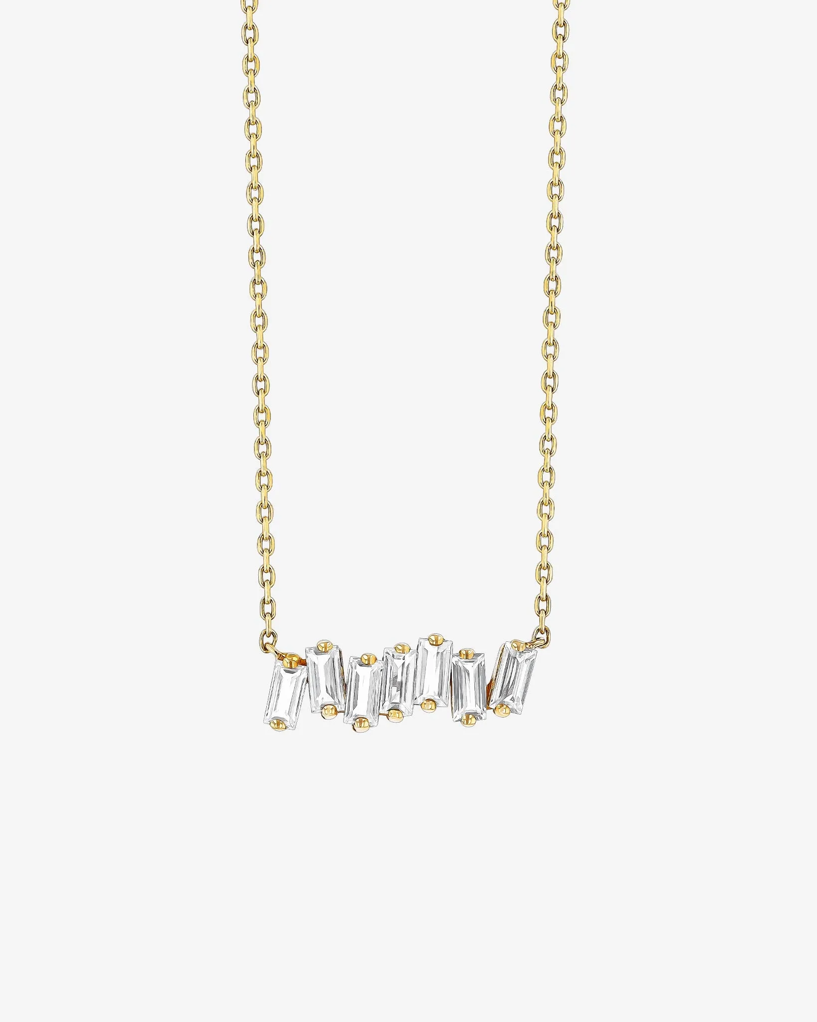 Amalfi White Topaz Bar Pendant