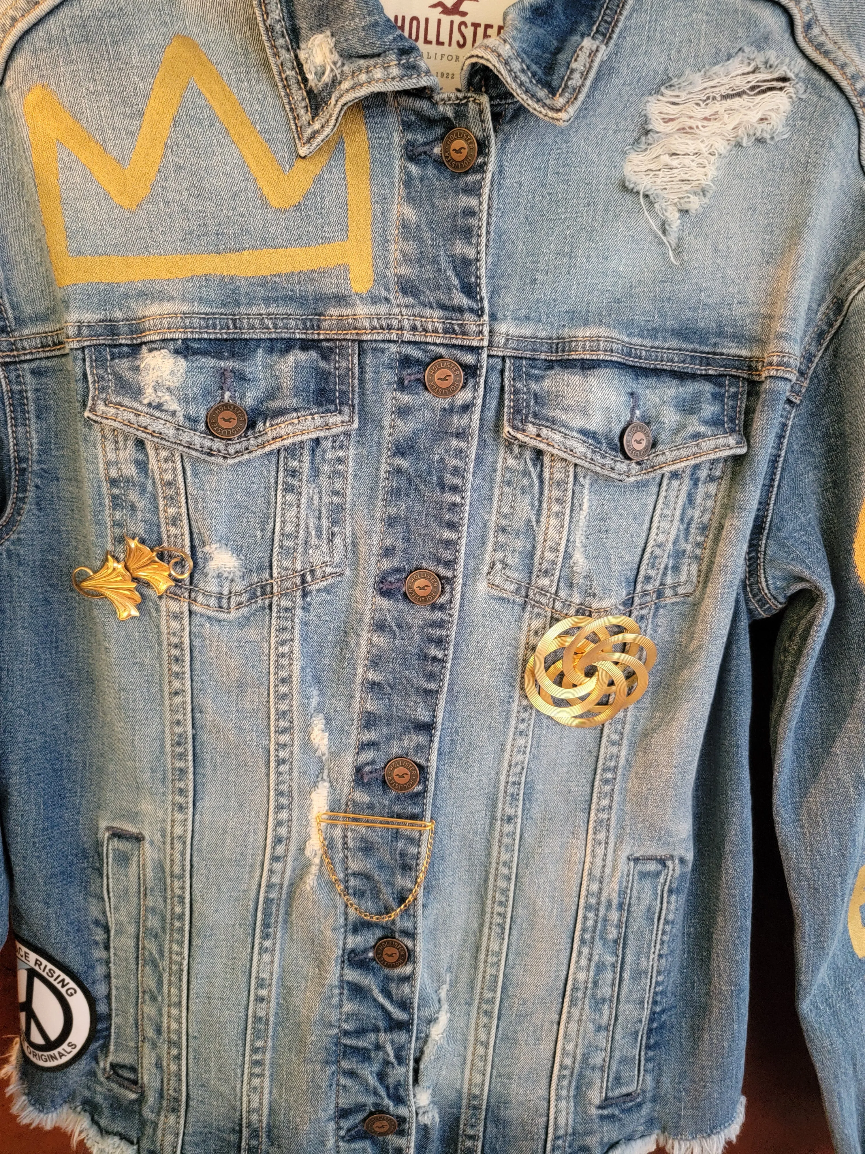 Angel Queen Denim Cropped Jacket
