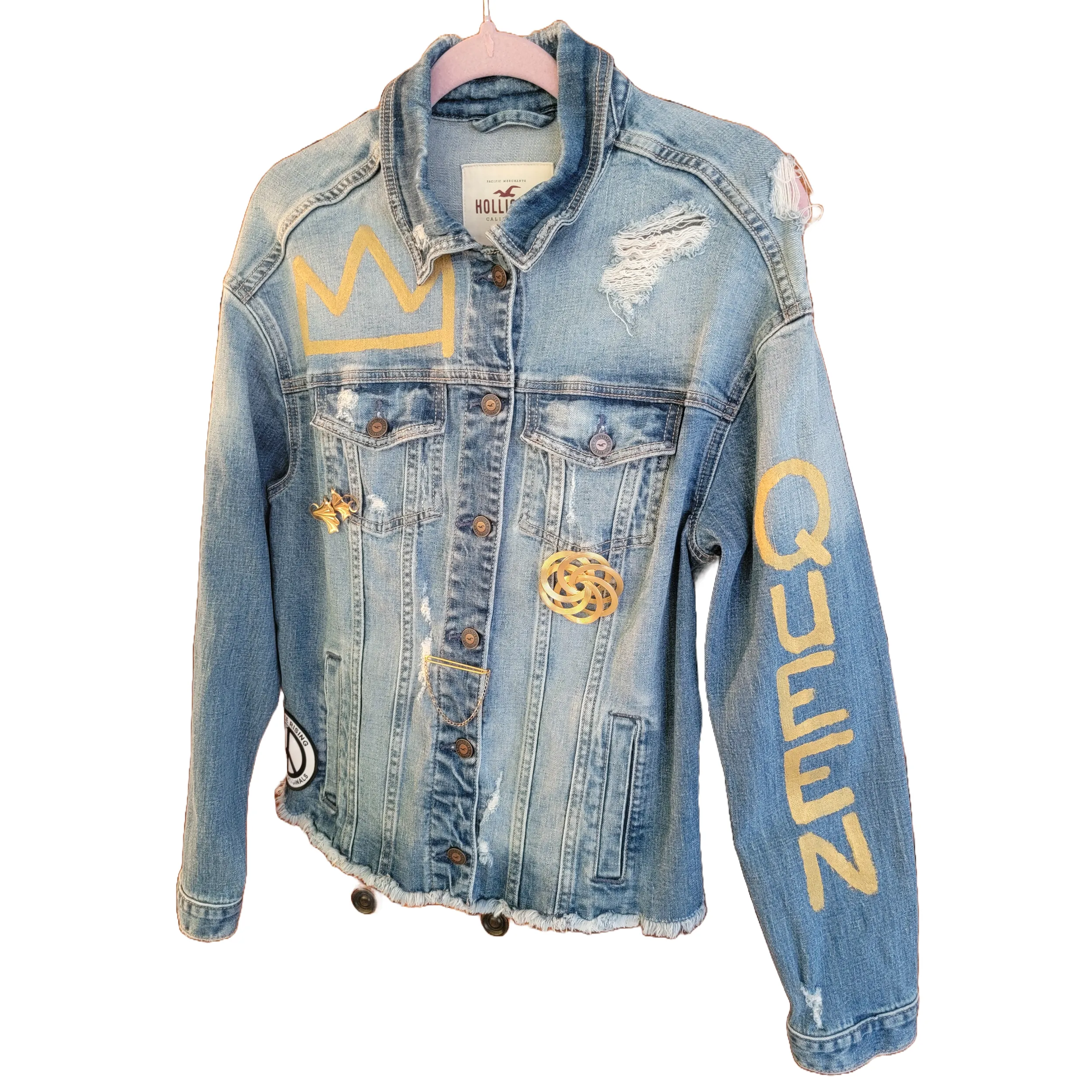 Angel Queen Denim Cropped Jacket