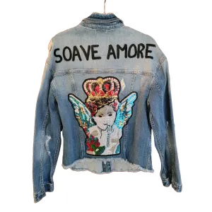 Angel Queen Denim Cropped Jacket
