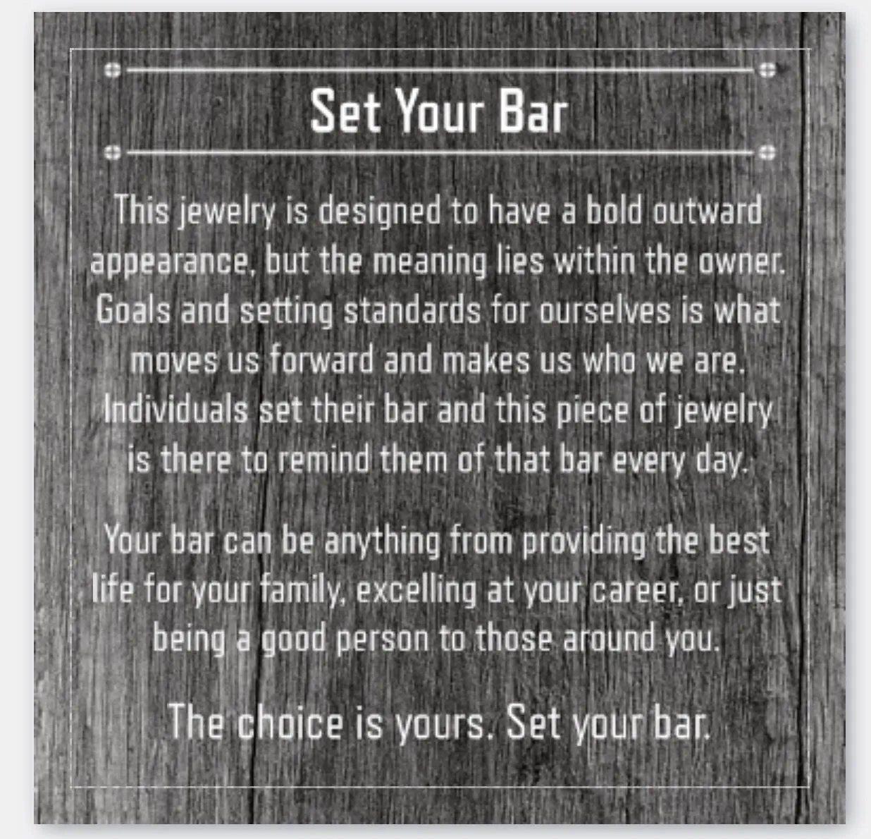 Angled Set Your Bar Sterling Silver Plain Hammered