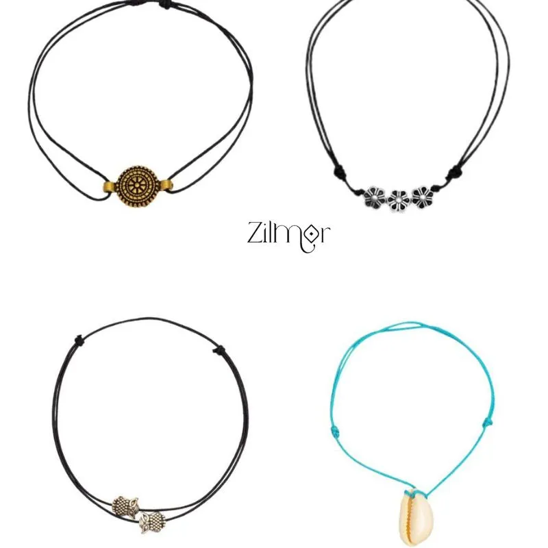 Anklet Pack Of 4 In One Combo