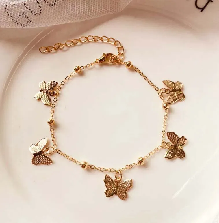 Anklets Butterfly Accessories for Women Summer Beach Ankle Foot Chain Jewelry