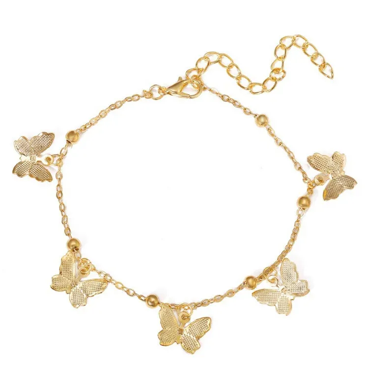 Anklets Butterfly Accessories for Women Summer Beach Ankle Foot Chain Jewelry