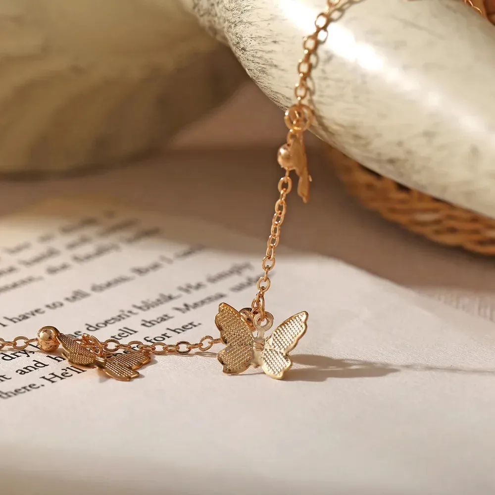 Anklets Butterfly Accessories for Women Summer Beach Ankle Foot Chain Jewelry