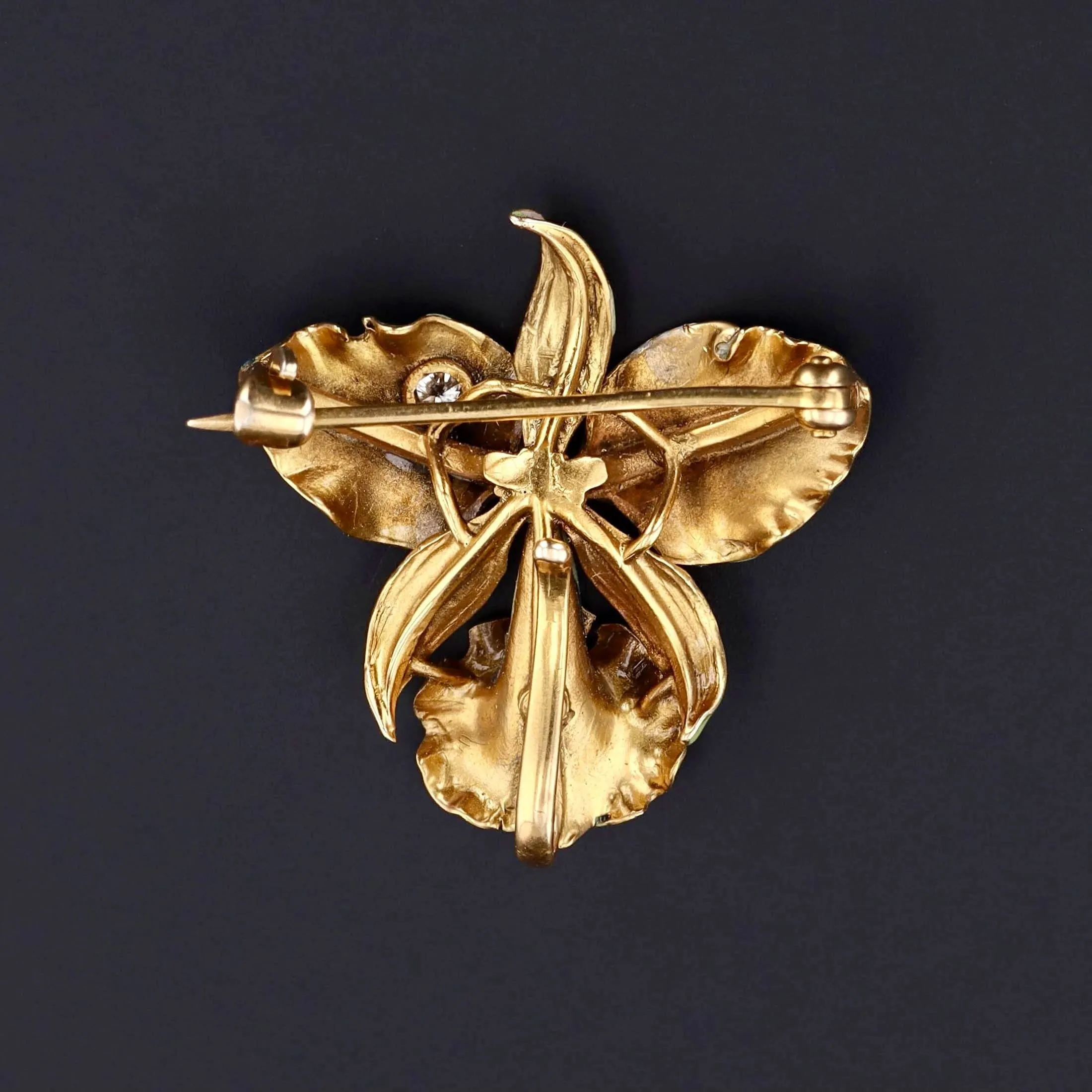 Antique Iris Brooch | 14k Gold Iris Brooch