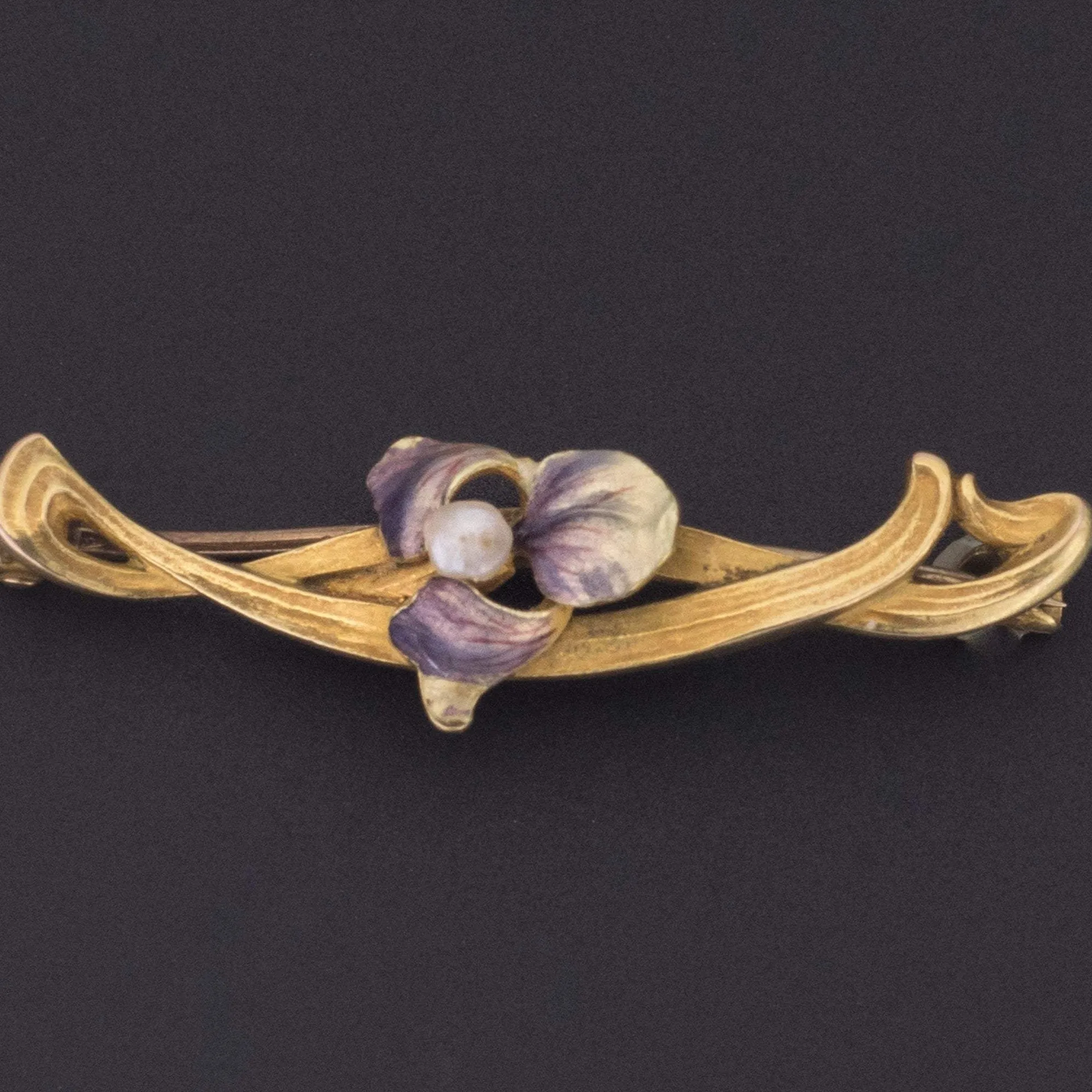 Antique Iris Brooch | 14k Gold Iris Brooch