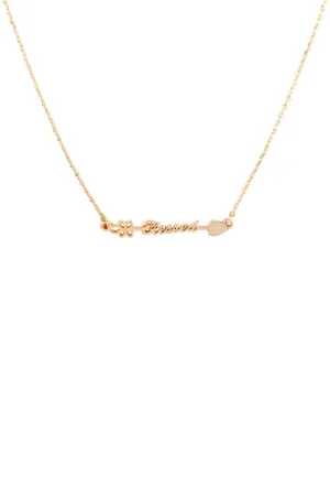 ARROW LETTER BLESSED PENDANT NECKLACE