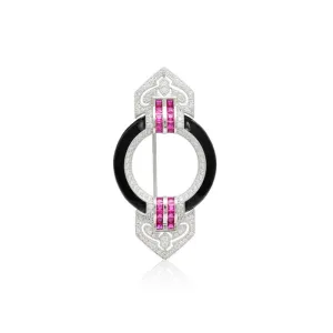 Art Deco Silver Brooch