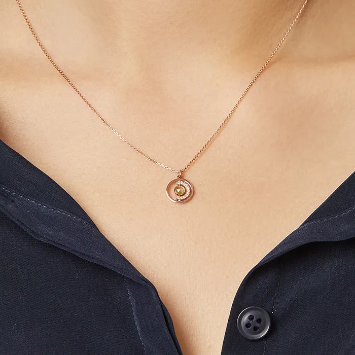 [August Birthstone] Petite D.D Gold Necklace JDRNRWS128D