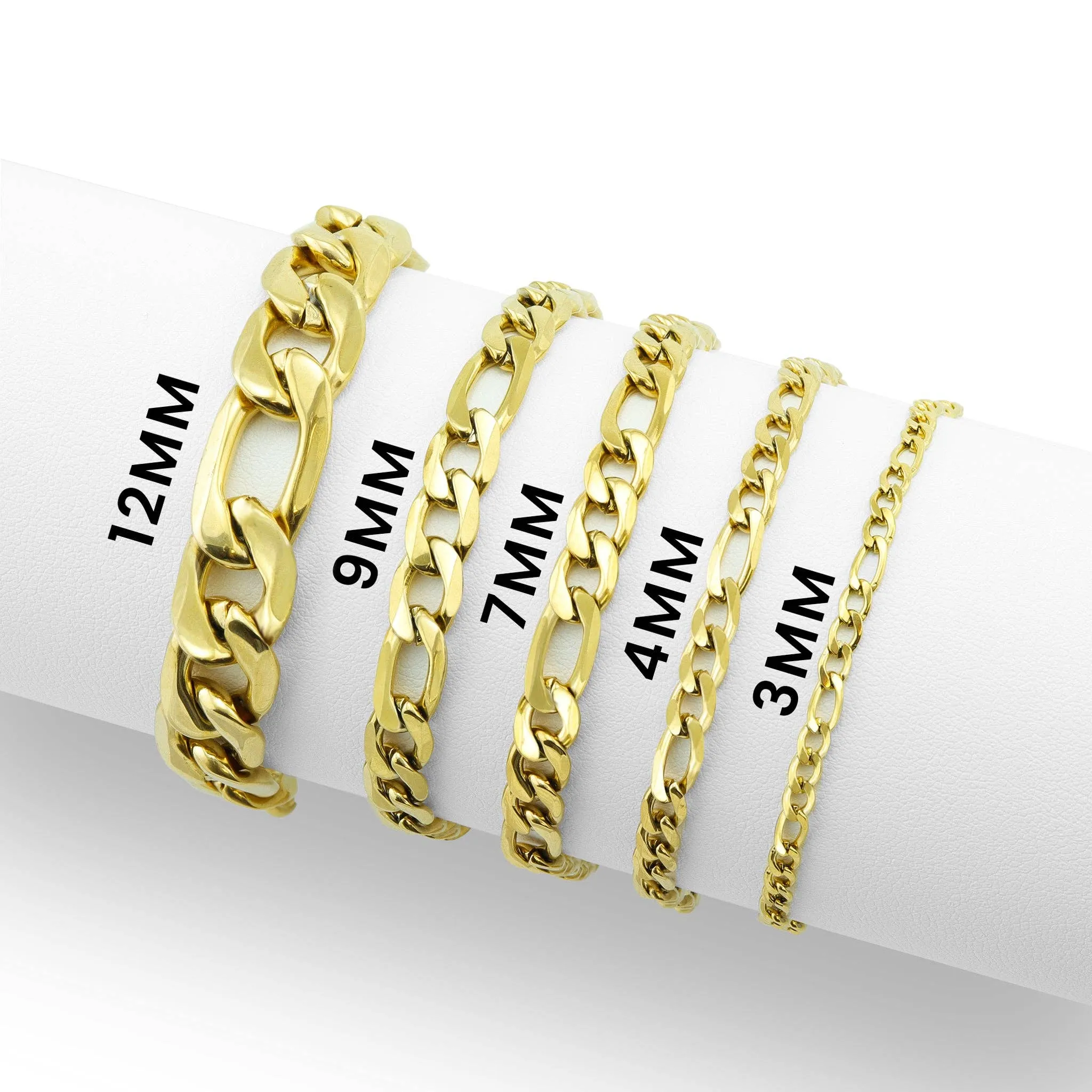 Avery 18k Gold PVD Figaro Chain Anklet