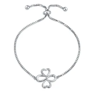 Ayllu Heart Infinity Clover Love Luck Unity Bolo Bracelet Sterling