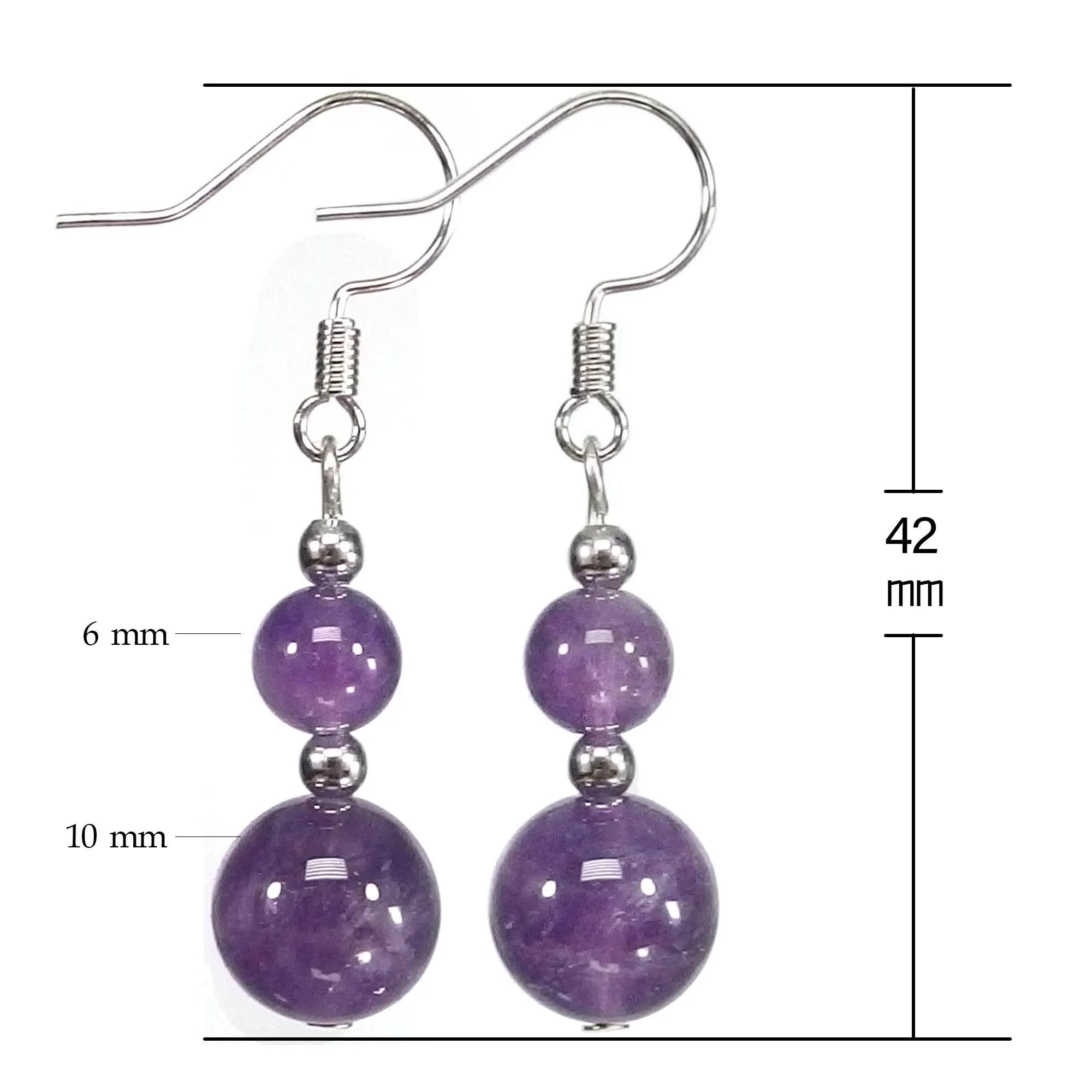 Ayriwoyi Beaded Stone Earrings Dangle Earrings for Women Healing Crystal Earrings Colorful Chakra Earrings Drop Earrings Lightweight Gemstone Earrings