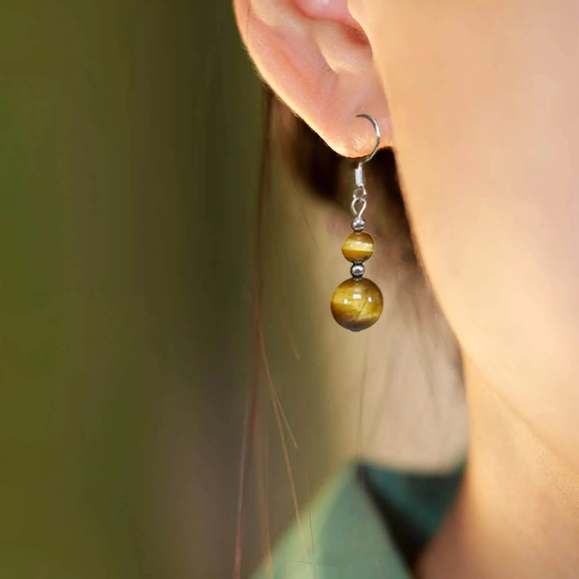 Ayriwoyi Beaded Stone Earrings Dangle Earrings for Women Healing Crystal Earrings Colorful Chakra Earrings Drop Earrings Lightweight Gemstone Earrings