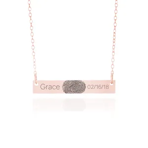 Baby Fingerprint Necklace With Birthdate