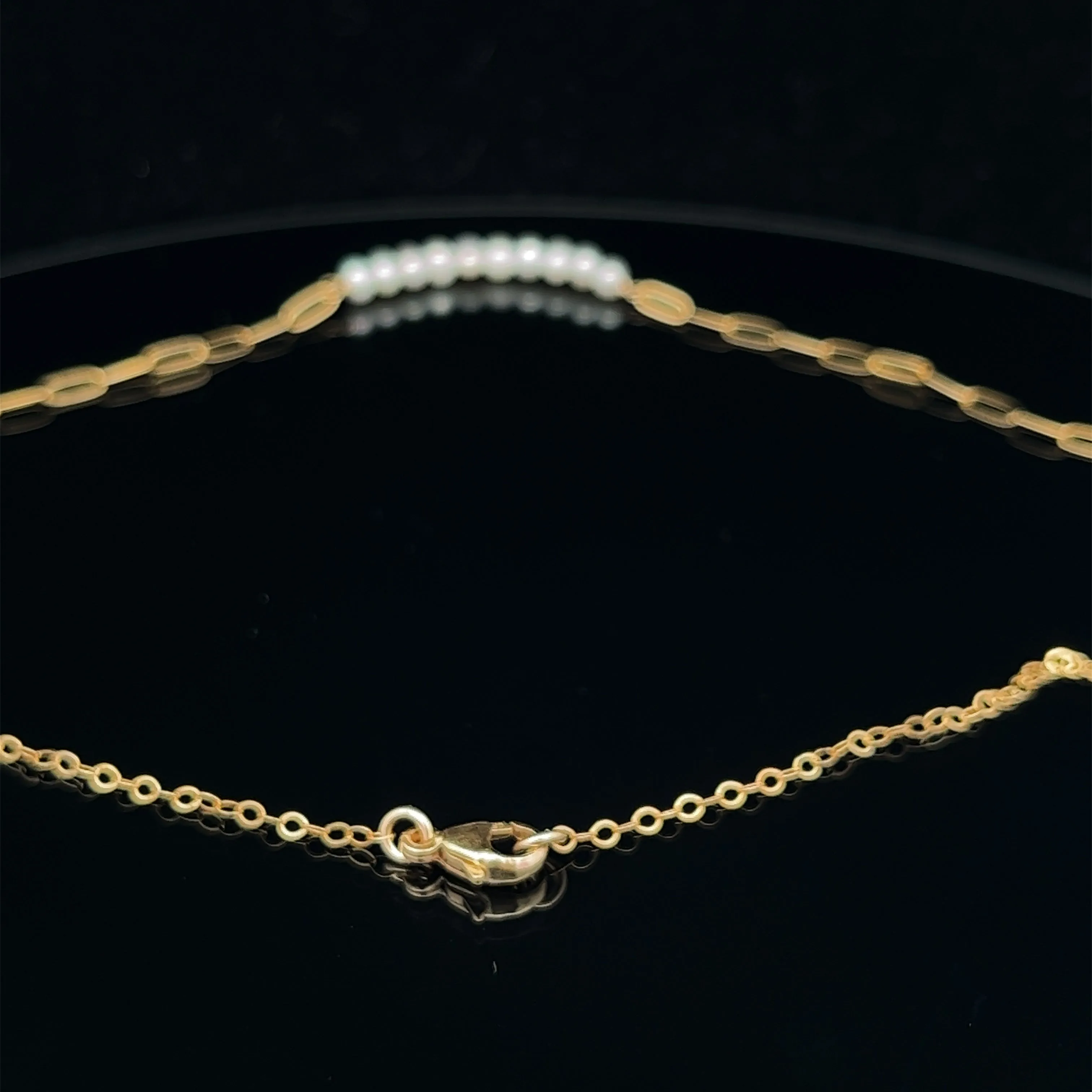 baby pearl bar duo-chain necklace