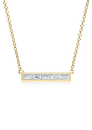 Baguette Diamond Bar Pendant