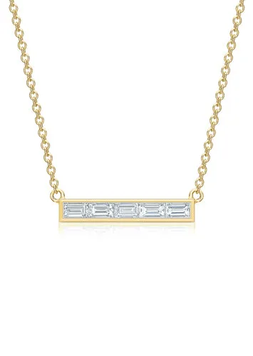 Baguette Diamond Bar Pendant