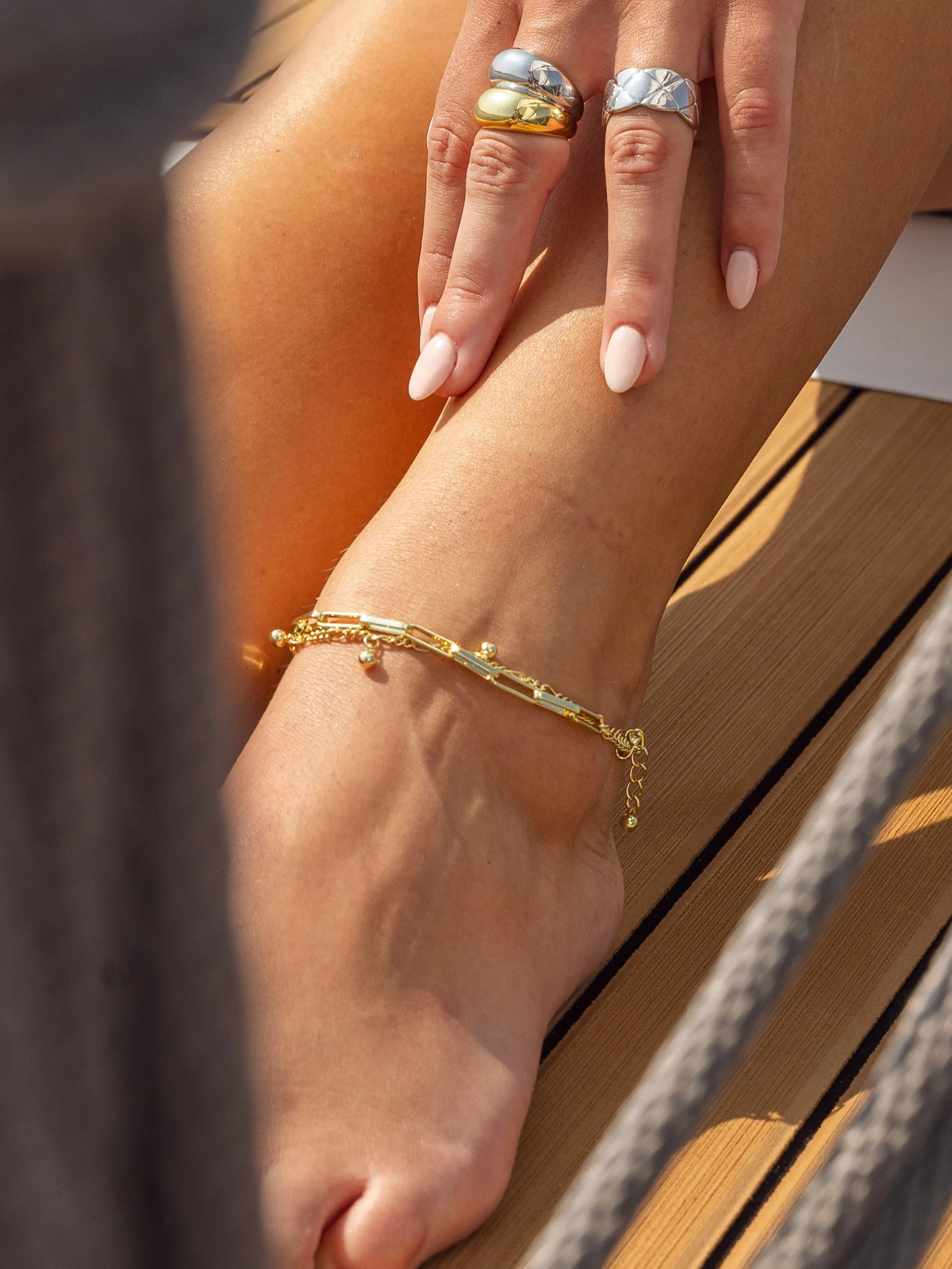 Balance Double Chain Anklet