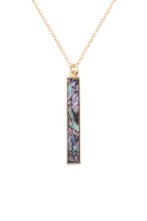 BAR ABALONE PENDANT NECKLACE