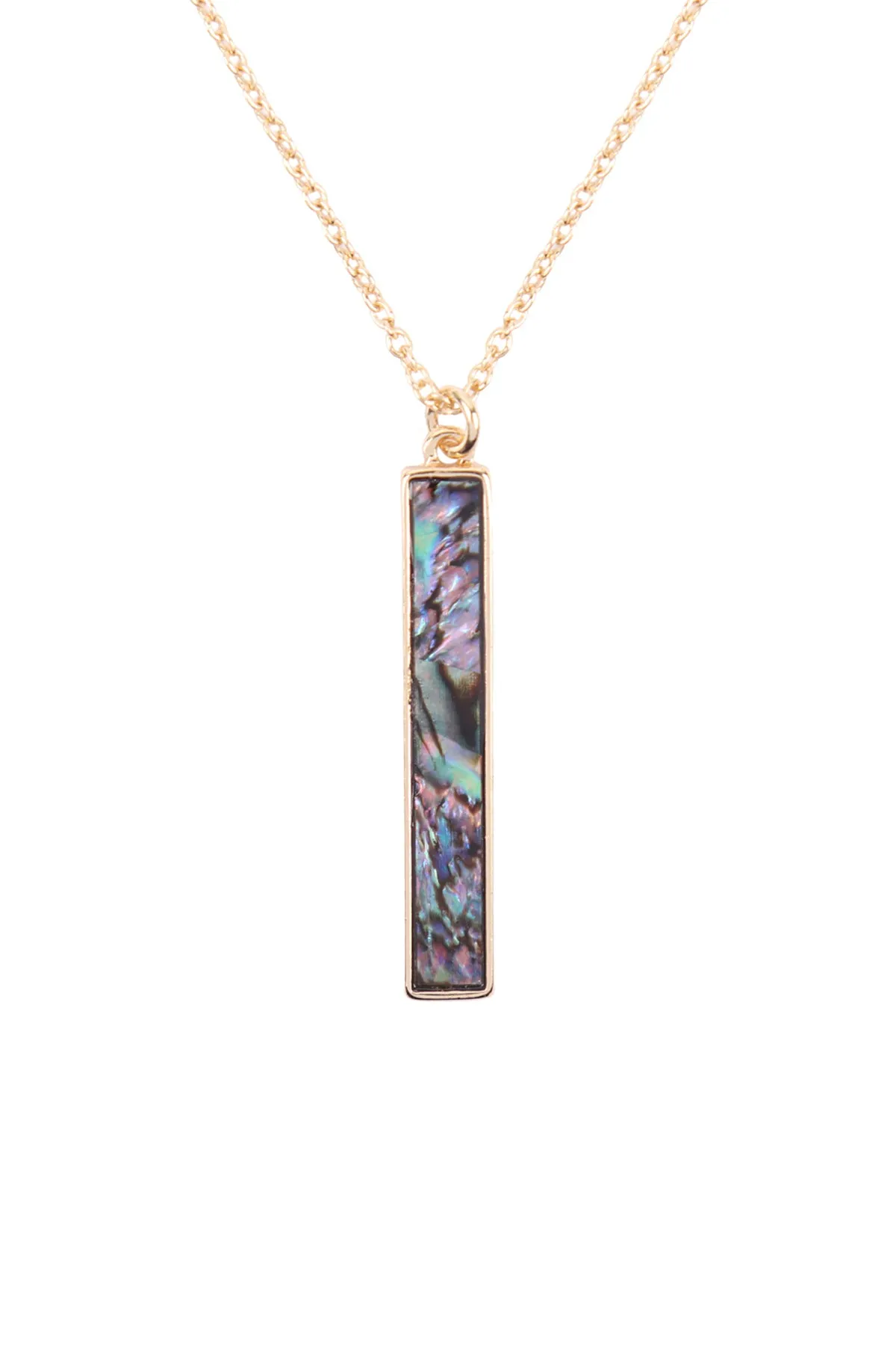 BAR ABALONE PENDANT NECKLACE