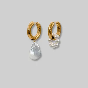 Baroque Pearl Ring Earrings
