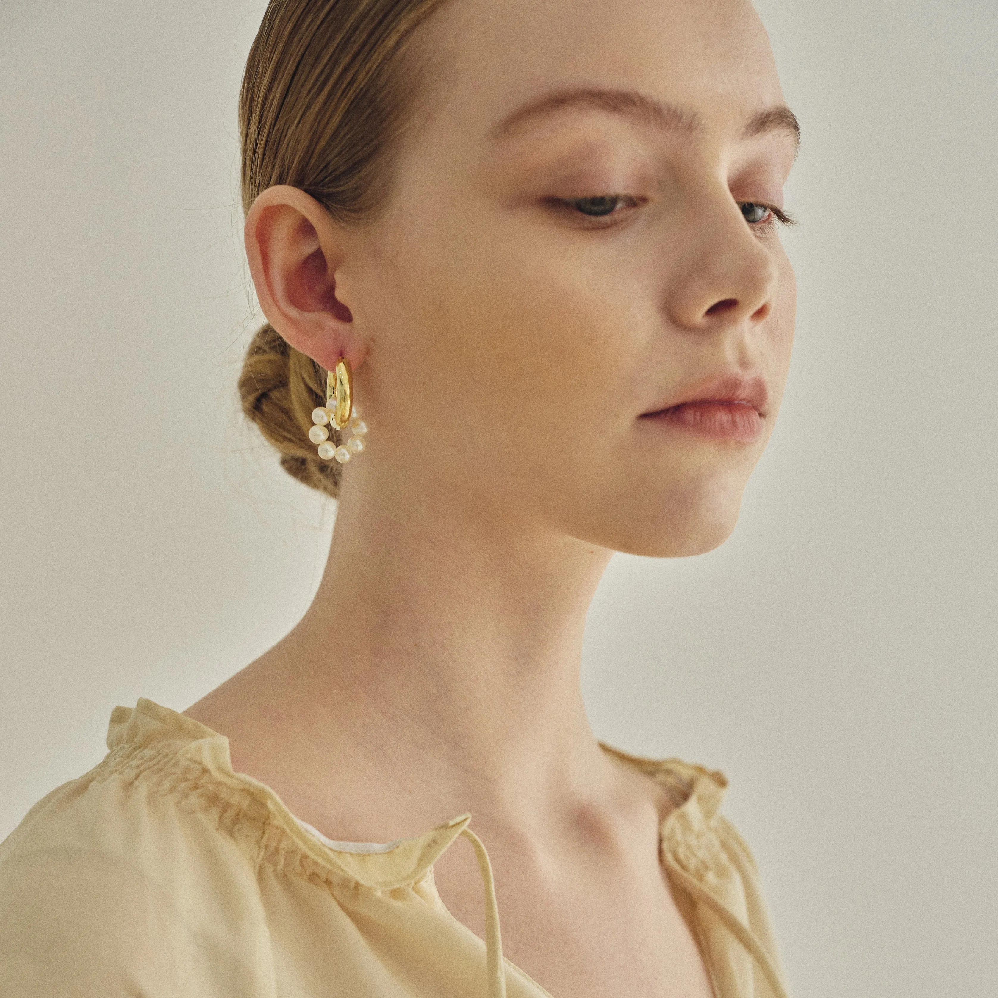 Baroque Pearl Ring Earrings