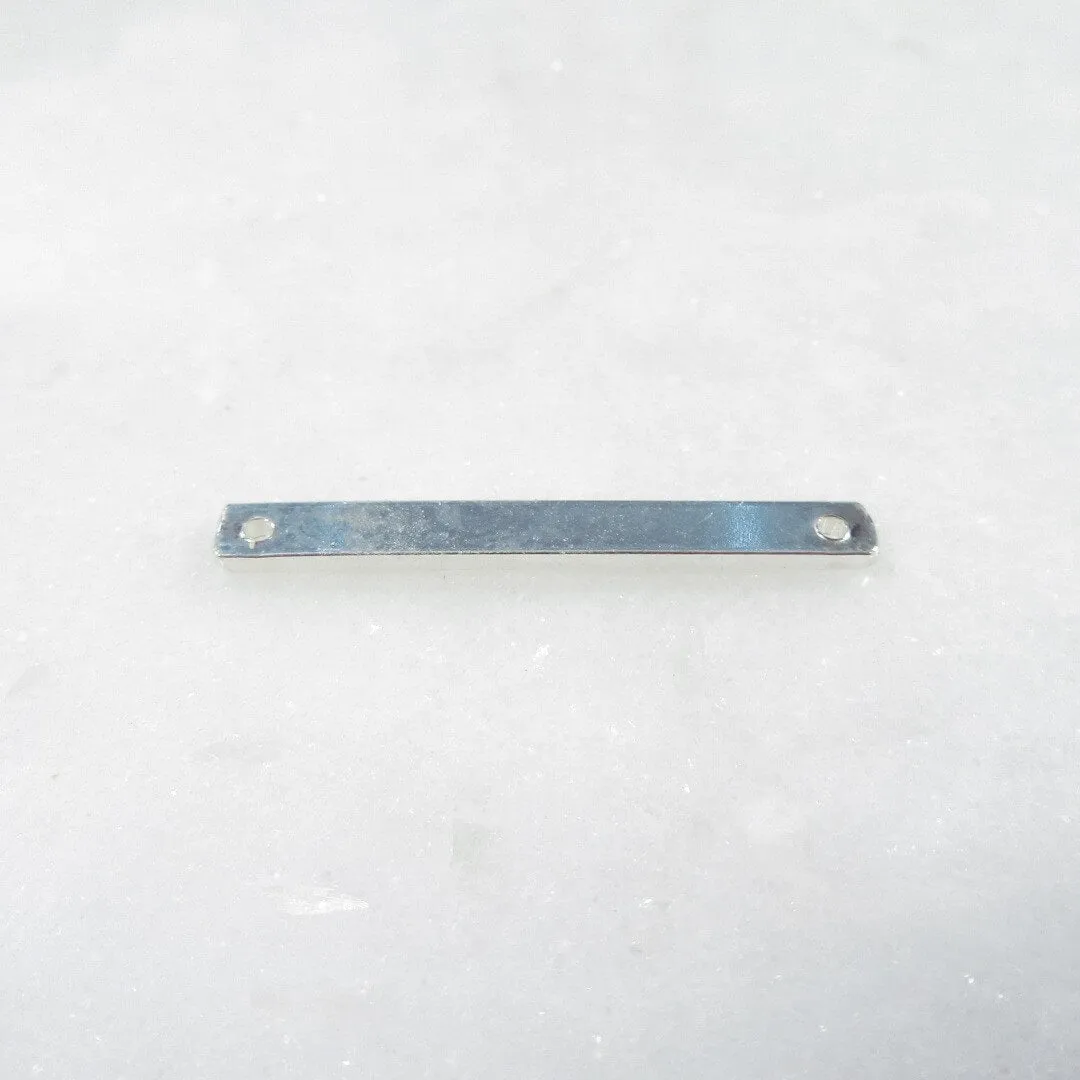 Bars Wide Flat Double Hole - 1 inch, 2 inch, 3mm, Your Choice of Metals