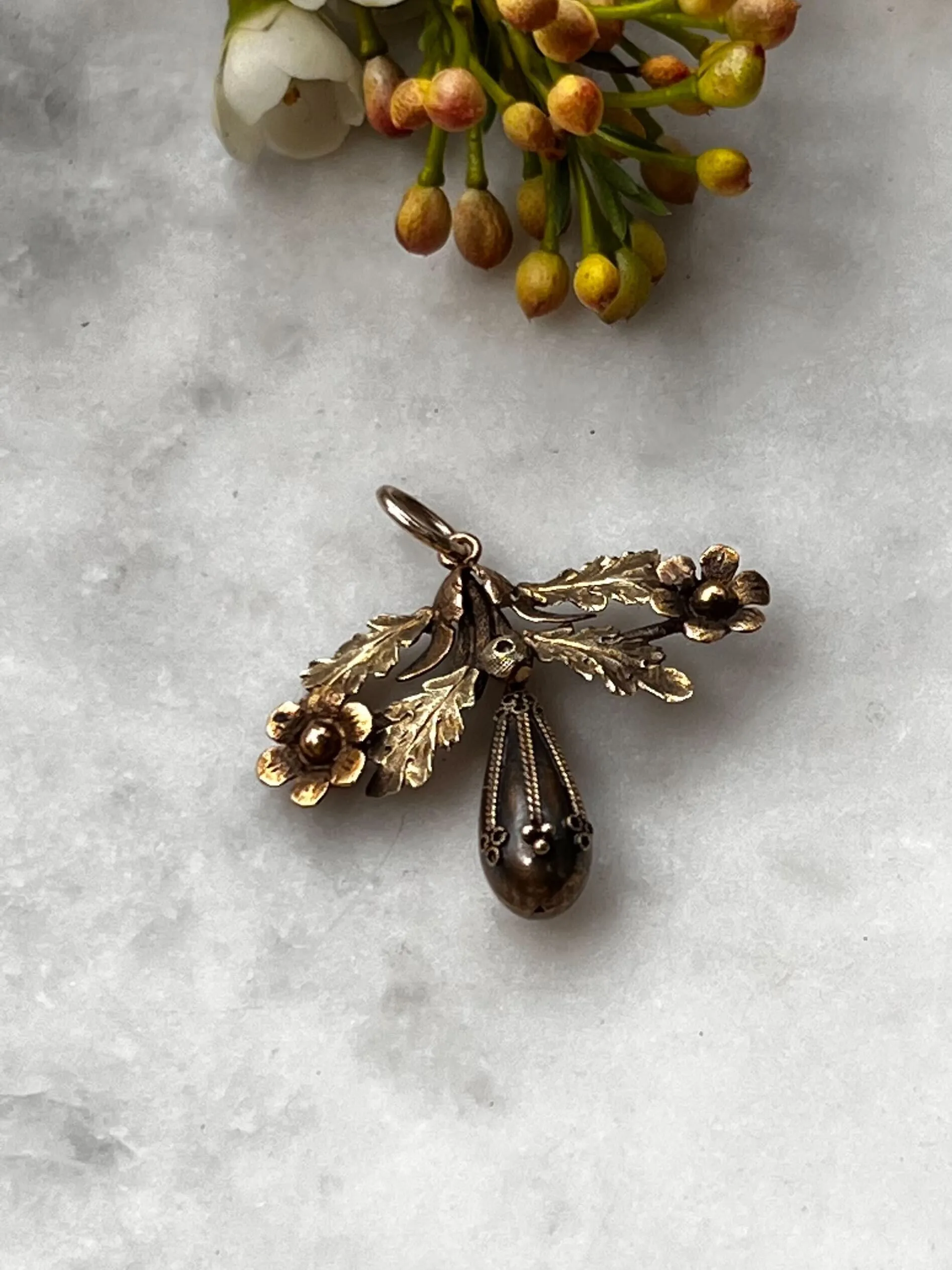 Beautiful Victorian Aesthetic Movement Pendant in 14k