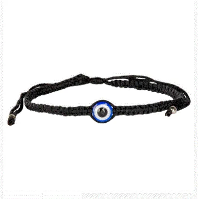 Benjamin - The Evil Eye Black Cotton Adjustable Bracelet