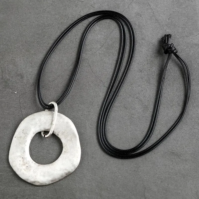 Big Chain Necklace Jewelry Geometric Statement Suspension Handmade Pendant