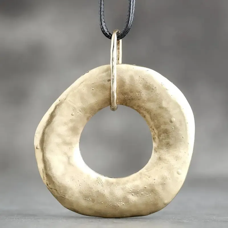 Big Chain Necklace Jewelry Geometric Statement Suspension Handmade Pendant