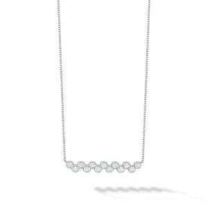 Birks Icon White Gold and Diamond Splash Bar Necklace