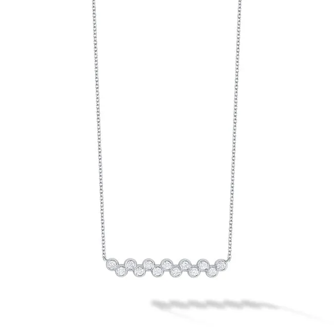 Birks Icon White Gold and Diamond Splash Bar Necklace
