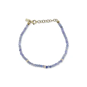 Birthstone Bead Bracelet In Tanzanite