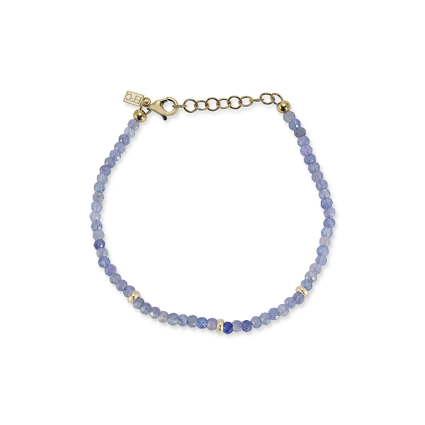Birthstone Bead Bracelet In Tanzanite