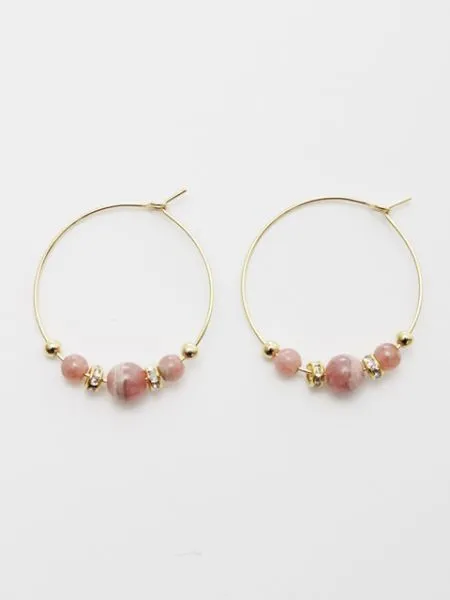 Birthstone Crystal Hoop Earrings