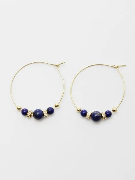 Birthstone Crystal Hoop Earrings