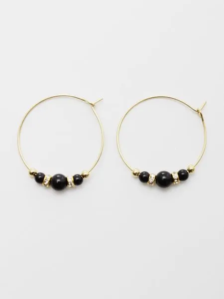 Birthstone Crystal Hoop Earrings