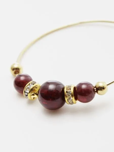 Birthstone Crystal Hoop Earrings