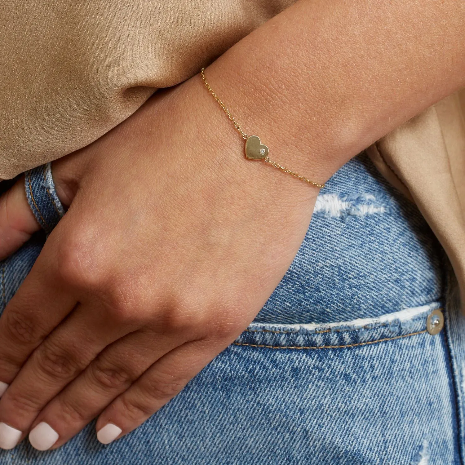 Birthstone Heart Bracelet