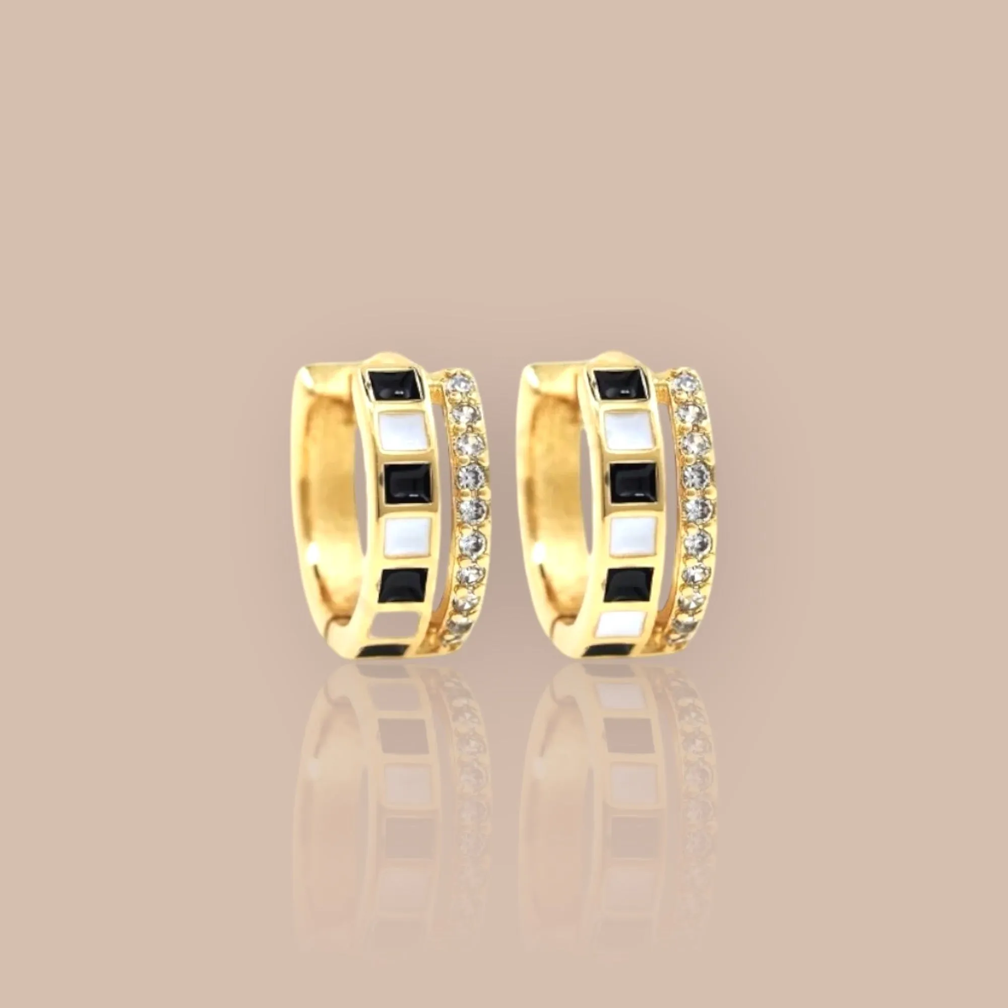 Black & White Checkered Earrings